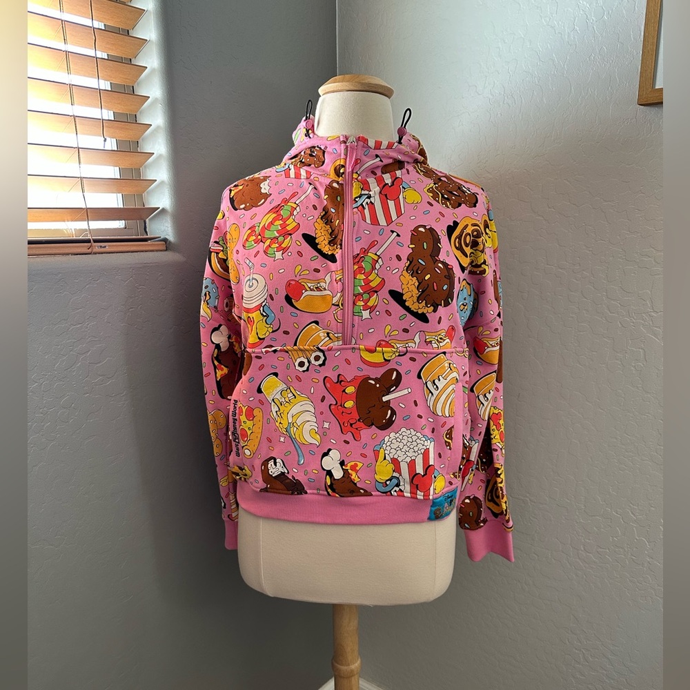 Disney World Snacks Half-Zip Hoodie, Size L